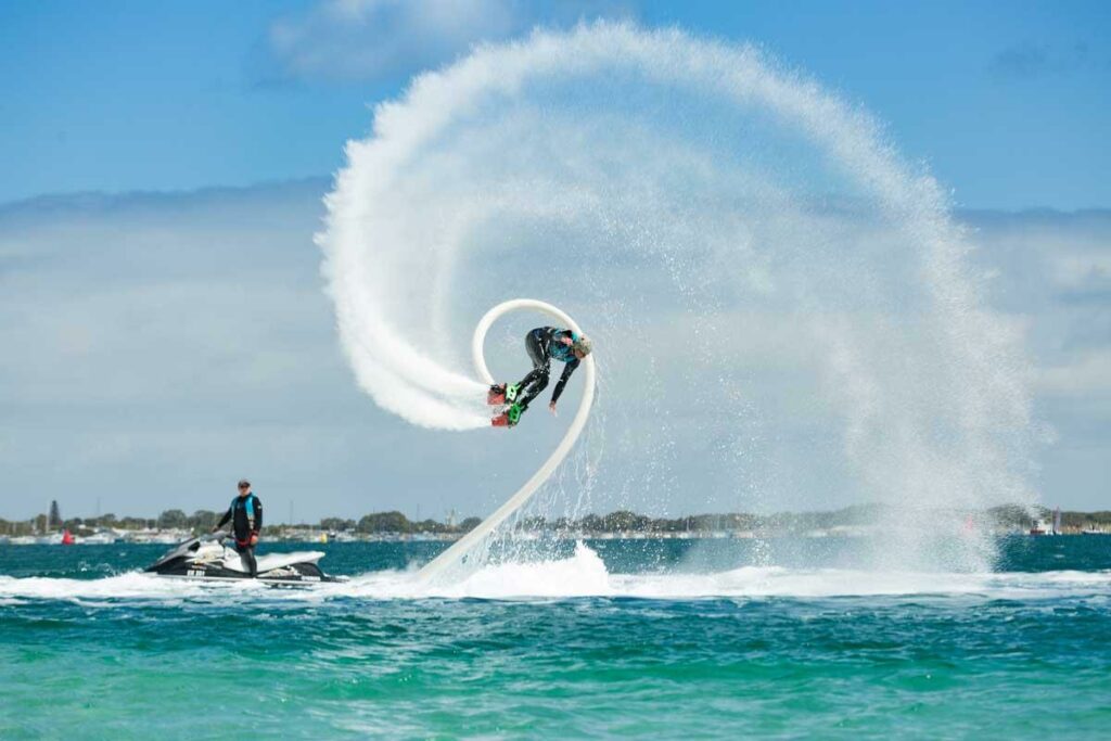 Flyboard Puerto Rico - anschließend im Restaurant gut essen